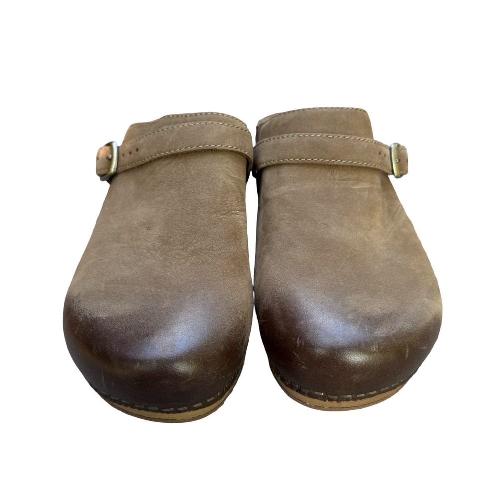 Dansko Berry Backless Women's Clog in Mushroom Burnished Nubuck Mule 37 - Picture 3 of 8